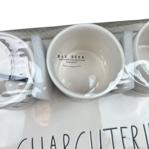 RAE DUNN 16" CHARCUTERIE BOARD Nuts Olives Fruit bowls! Wedding House gift! NEW! - Picture 2 of 4